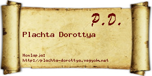 Plachta Dorottya névjegykártya